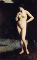 Antony Troncet - Standing Nude Before the Lake